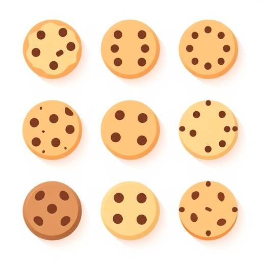 Un conjunto de iconos representando diferentes tipos de cookies, como rendimiento, funcionalidad y publicidad.