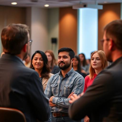 Un grupo de personas participando activamente en un taller de oratoria básica.